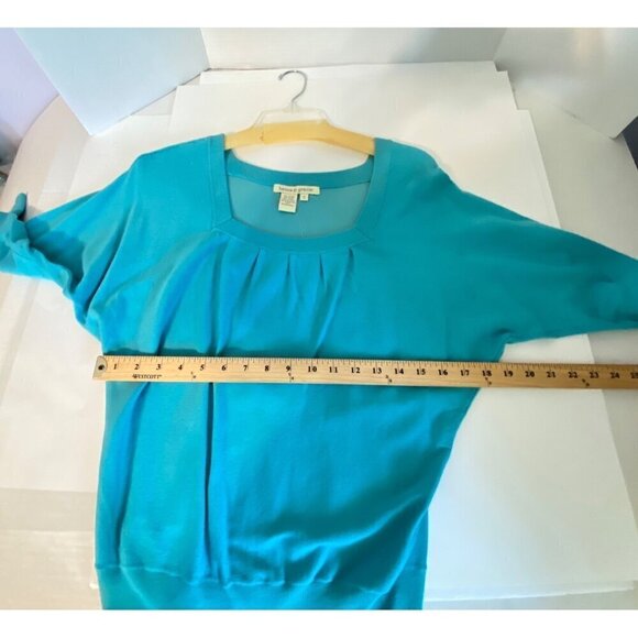Hanna & Gracie Turquoise Sweater with Dolman Sleeves Women’s Small NWT - Picture 5 of 7